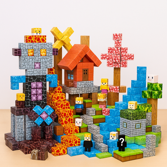 Magnetic Mining Blocks w/ Mystery Action Figure